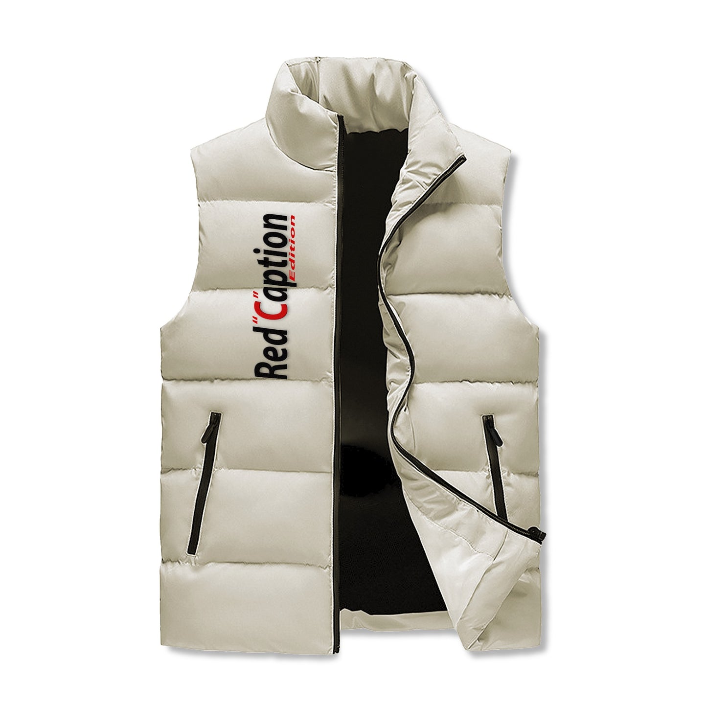 Mens Warm Stand Collar Zip Up Puffer Vest