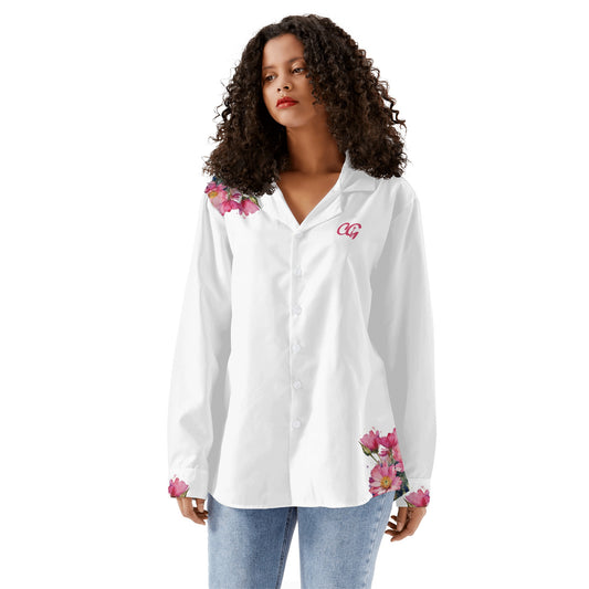 CG Pink Bloom Women's Button Down Shirt